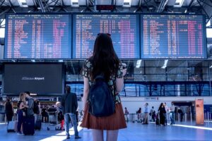 Airport Departure with a Girl
