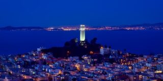 Night in coit tower